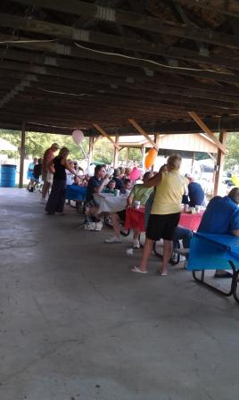 Pavilion group at picnic